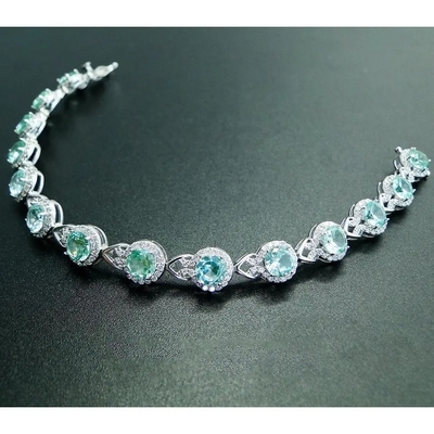 Vòng Tay Nữ Bạc 925 Thanh Lịch Mở Đá Spinel Lắc Tay