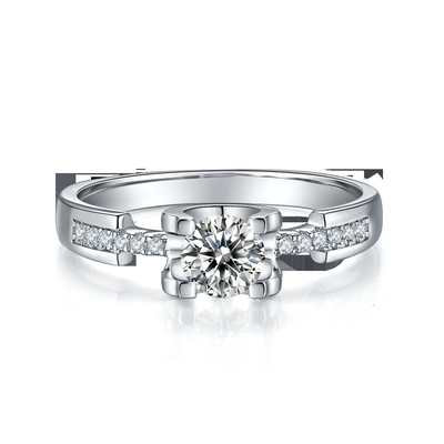 Nhẫn Cưới Moissanite Tối Giản Tùy Chỉnh Sytle Cz Màu Trắng Dành Cho Nữ