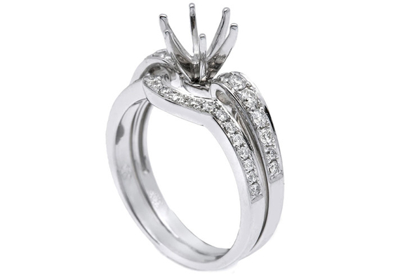 Cài đặt vòng bán gắn OEM, Vòng kim cương tự nhiên 0,18ct 1,5mm