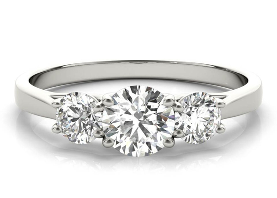 Nhẫn bạc 9K 1,0 Carat Chất liệu bạc 925 Sterling với Moissanite ODM