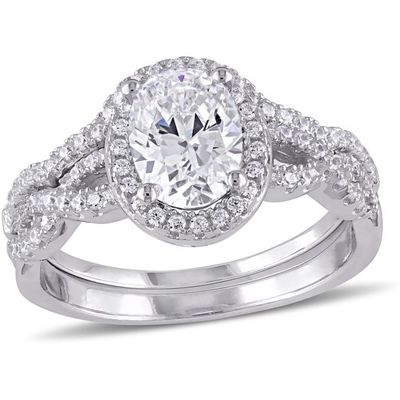 Nhẫn đính hôn kim cương vàng trắng 18kt cắt hình bầu dục Trọng lượng 0,92ct cho nữ ODM