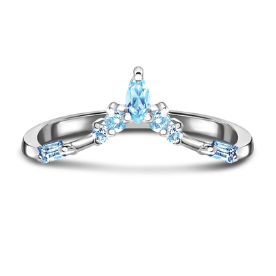 Nhẫn đính hôn đính kim cương bằng vàng trắng 9K / 10K / 14K / 18K Ngọc lục bảo tự nhiên