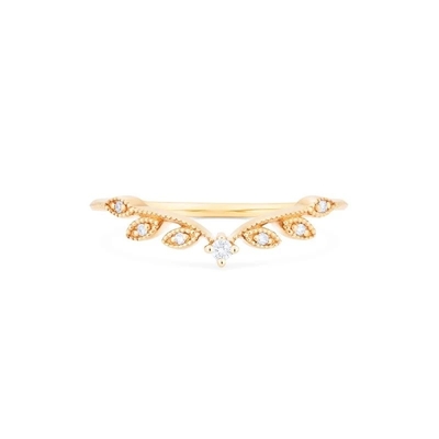 Nhẫn cưới kim cương Nhẫn đính hôn độc đáo Trang sức vàng 14K