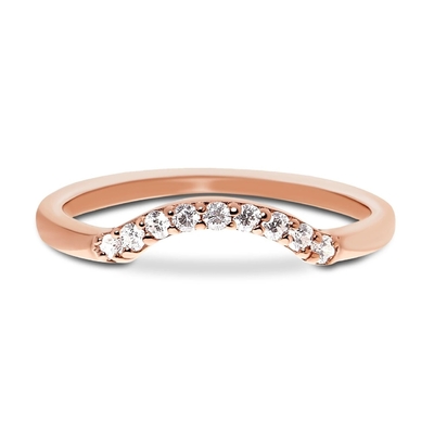 Kim cương thật đẹp nhất Nhẫn hứa hẹn đẹp mắt Trang sức vàng hồng 14K