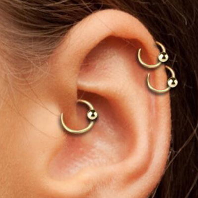 Trang Sức Khuyên Vàng 14K Núm Vú Vòng Sụn Mũi Lông Mày Môi