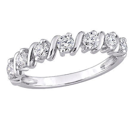 Vòng 7 chiếc 3mm Vòng Rực rỡ Cắt thật Nhẫn đính hôn Moissanite kim cương chính hãng Nhẫn vàng trắng 18k