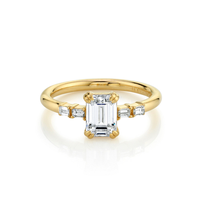 Nhẫn cưới vàng nguyên chất Nhẫn kim cương tự nhiên Nhẫn cưới vàng 14k / 18k Nhẫn cưới kim cương thật