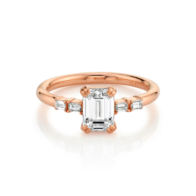 Nhẫn cưới vàng nguyên chất Nhẫn kim cương tự nhiên Nhẫn cưới vàng 14k / 18k Nhẫn cưới kim cương thật