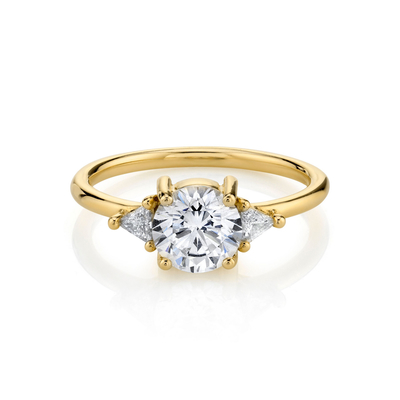 Nhẫn cưới vàng vàng Vòng kim cương tự nhiên Nhẫn cưới vàng 18k Nhẫn kim cương