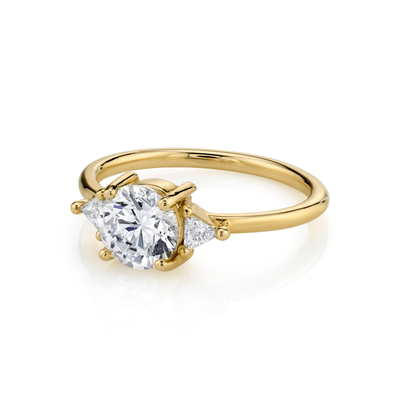Nhẫn cưới vàng vàng Vòng kim cương tự nhiên Nhẫn cưới vàng 18k Nhẫn kim cương