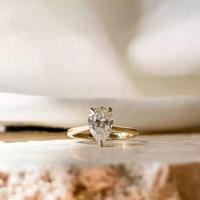 nhẫn đính hôn kim cương thật Vàng 18k Ngọc trai Nhẫn cưới kim cương tự nhiên