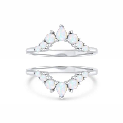 Bạc 925 Cổ Sang Trọng Chính Hãng Opal Lời Hứa Kỷ Niệm Ngày Cưới Nhẫn Quý