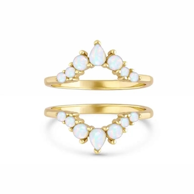 Bạc 925 Cổ Sang Trọng Chính Hãng Opal Lời Hứa Kỷ Niệm Ngày Cưới Nhẫn Quý