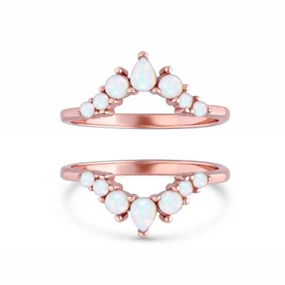 Bạc 925 Cổ Sang Trọng Chính Hãng Opal Lời Hứa Kỷ Niệm Ngày Cưới Nhẫn Quý
