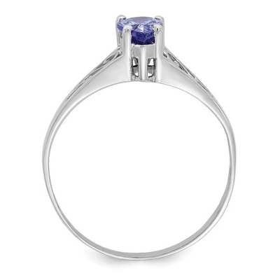 Trang sức nhẫn bạc 0,25 cara Tanzanite 0,925 đính kim cương trắng – Nhẫn đá quý không gây dị ứng