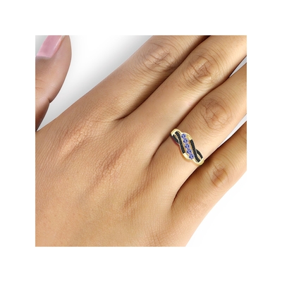 Nhẫn đính hôn bằng bạc sterling bạc 1 cara và kim cương trắng có điểm nhấn