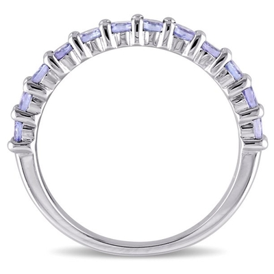 Ross-Simons 2,50 ct. t.w. Tanzanite và .20 ct. t.w. Nhẫn Zircon Trắng Bằng Bạc