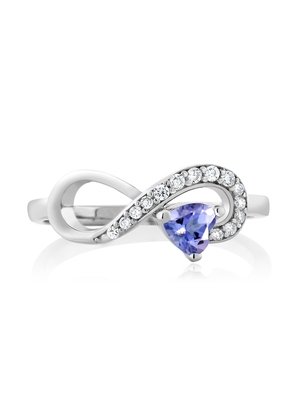 Bộ Nhẫn Đính Hôn Sapphire Xanh Kiểu Cổ 14 Vàng Trắng