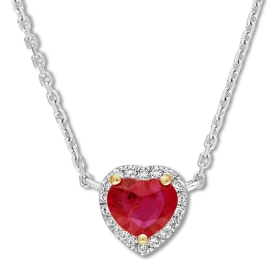 Vòng cổ Garnet tự nhiên 1/20 ct tw Kim cương bằng bạc 925