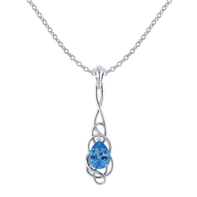 Vòng cổ mặt dây chuyền kim cương tròn 1/6Ct TDW vàng hồng 10k