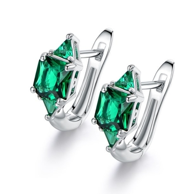 Sang Trọng Bạc 925 Mặt Dây Chuyền Trái Tim Vòng Cổ Mô Phỏng Ngọc Lục Bảo Vòng Cổ Sinh Tử