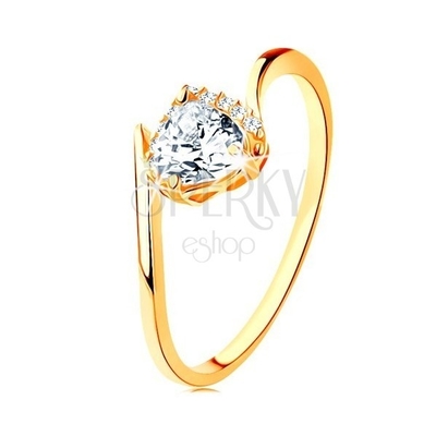 Heart Moissanite Solitaire Đính hôn/Nhẫn nữ Vàng hồng 18K