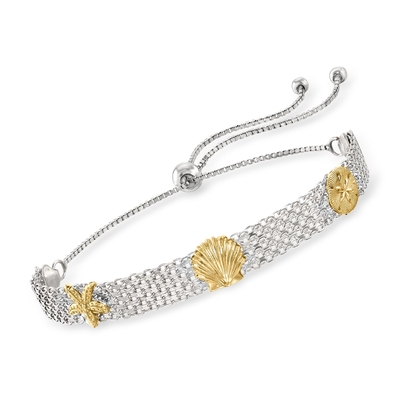 Vòng tay sinh vật biển vàng 14kt 7 inch Seashore Trang sức tinh xảo Quà tặng lý tưởng cho phụ nữ Bộ quà tặng từ trái tim