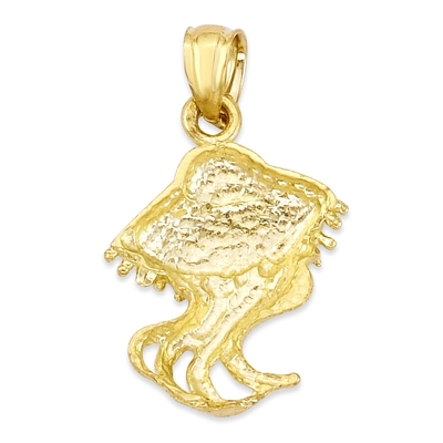 Mặt dây chuyền sứa vàng 14k cho vòng cổ, trang sức động vật linh hồn, quà tặng sinh vật biển cho cô ấy với dây chuyền 20 inch