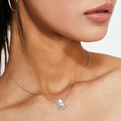 Mặt dây chuyền sứa vàng 14k cho vòng cổ, trang sức động vật linh hồn, quà tặng sinh vật biển cho cô ấy với dây chuyền 20 inch