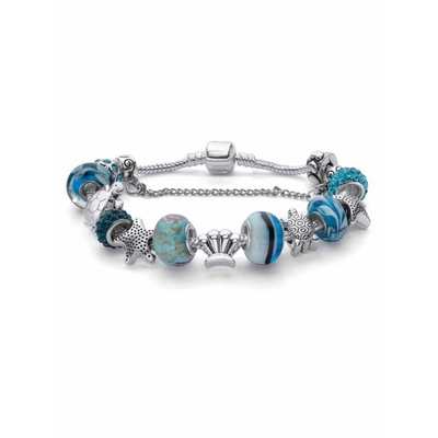 Vòng Tay Bạc 925 Hải Lý Sao Biển Bãi Biển Sinh Vật Biển Charm Vòng Chân Nữ Liên Kết Vòng Tay Mắt Cá Chân