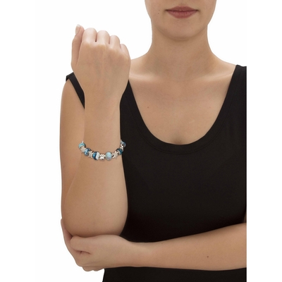 Vòng Tay Bạc 925 Hải Lý Sao Biển Bãi Biển Sinh Vật Biển Charm Vòng Chân Nữ Liên Kết Vòng Tay Mắt Cá Chân