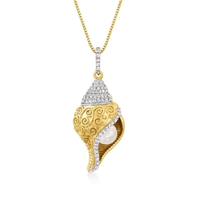 Mặt dây chuyền sao biển bằng thủy tinh Murano của Ý bằng vàng 18kt trên đồng bảng Anh