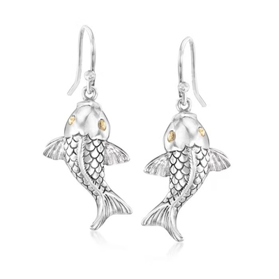 Vàng 14 K Cá Heo Đôi Khuyên Tai Vòng Tai Khuyên Tai Vòng Bộ Động Vật Biển Đời Mỹ Trang Sức Nữ Quà Tặng Cho Cô Ấy