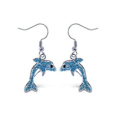 Vàng 14 K Cá Heo Đôi Khuyên Tai Vòng Tai Khuyên Tai Vòng Bộ Động Vật Biển Đời Mỹ Trang Sức Nữ Quà Tặng Cho Cô Ấy