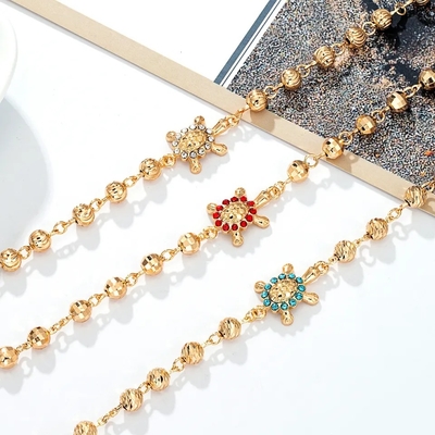 Vòng cổ mặt dây chuyền cá ngựa màu vàng vàng xanh Sapphire, trang sức biển phong cách đại dương