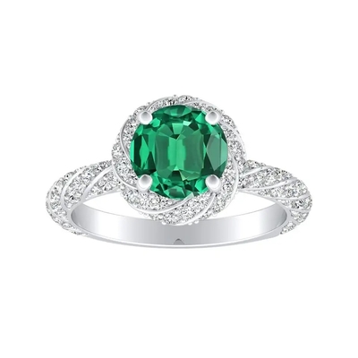 Tinh Tế Bèo Nữ Trang Sức CZ Điểm Nhấn Tròn Xanh Sapphire S925 Mạ Vàng Đính Hôn Hứa Nhẫn