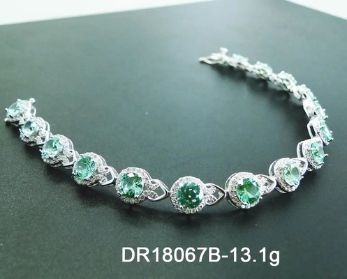 Vòng Tay Nữ Bạc 925 Thanh Lịch Mở Đá Spinel Lắc Tay