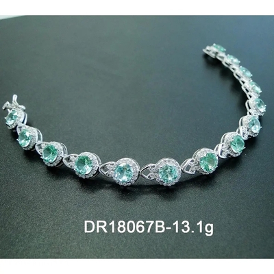 Vòng Tay Nữ Bạc 925 Thanh Lịch Mở Đá Spinel Lắc Tay