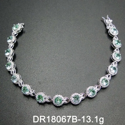 Vòng Tay Nữ Bạc 925 Thanh Lịch Mở Đá Spinel Lắc Tay