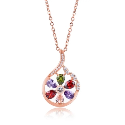 Garnet Morganite Peridot Crystal Zircon Set Bông tai Vòng cổ Mặt dây chuyền Nhẫn