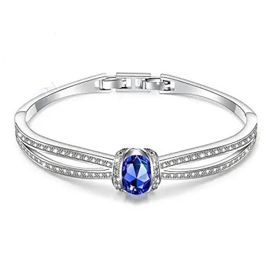 Nhẫn Bạc 925 Mặt Dây Chuyền Bông Tai Hào Quang Hình Bầu Dục Bộ Trang Sức Tanzanite
