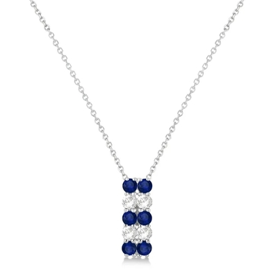 Vòng cổ mặt dây chuyền Garnet hình trái tim bằng vàng trắng 14K, vòng cổ chuỗi Petite Sapphire