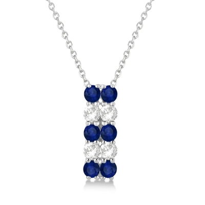 S925 Sterling Silver Sapphire Trang Sức CZ Thanh Lịch Phụ Nữ Vòng Cổ Chuỗi Pha Lê Thời Trang