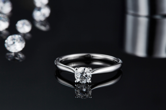 Trang Sức Bạc 925 Kim Cương Moissanite Nhẫn Đính Hôn LỜI HỨA Cho Nữ, Nhẫn Nữ
