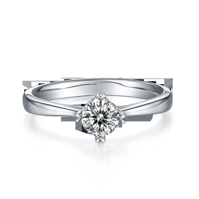 9K với trang sức Moissanite khảm bạc Nhẫn nữ tối giản