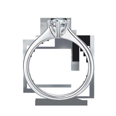 9K với trang sức Moissanite khảm bạc Nhẫn nữ tối giản