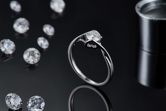 Chất Liệu Bạc 925 Nữ Trang Sức 3 Carat Moissanite Tự Nhiên LỜI HỨA Nhẫn Cưới Nhẫn Đính Đá Trang Sức