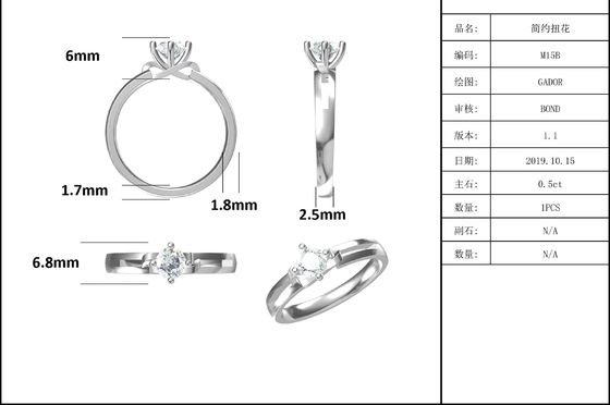 Trang sức kim cương Moissanite và Sapphire Platineve hình vuông màu trắng Nhẫn nữ bằng bạc1.94CTW