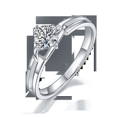 Trang sức kim cương Moissanite và Sapphire Platineve hình vuông màu trắng Nhẫn nữ bằng bạc1.94CTW