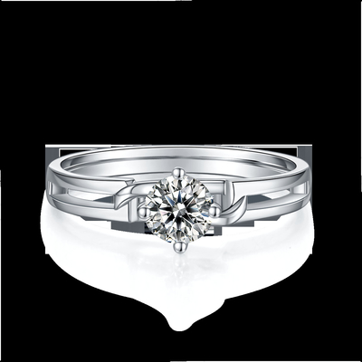Trang sức kim cương Moissanite và Sapphire Platineve hình vuông màu trắng Nhẫn nữ bằng bạc1.94CTW
